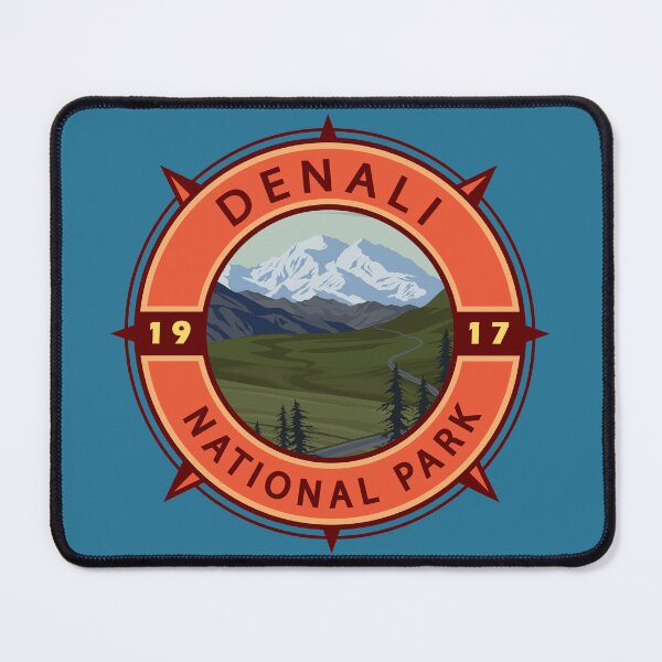 Item preview, Denali National Park Retro Compass Emblem designed and sold by KrisSidDesigns.