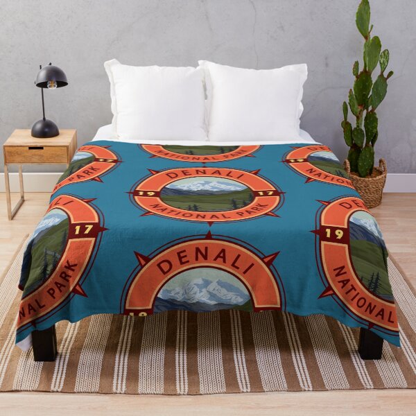 Item preview, Denali National Park Retro Compass Emblem designed and sold by KrisSidDesigns.