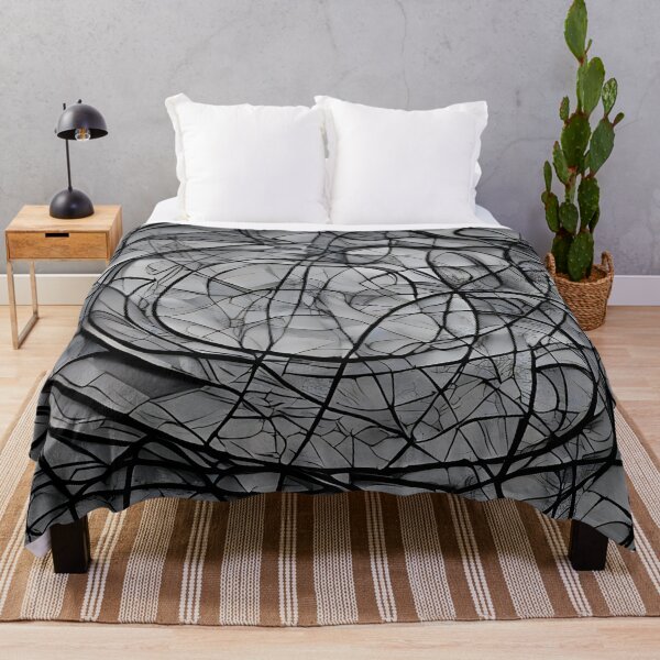 Item preview, Osatizadi Zagacek - Abstract psychedelic black and white painting designed and sold by thecocotouchart.