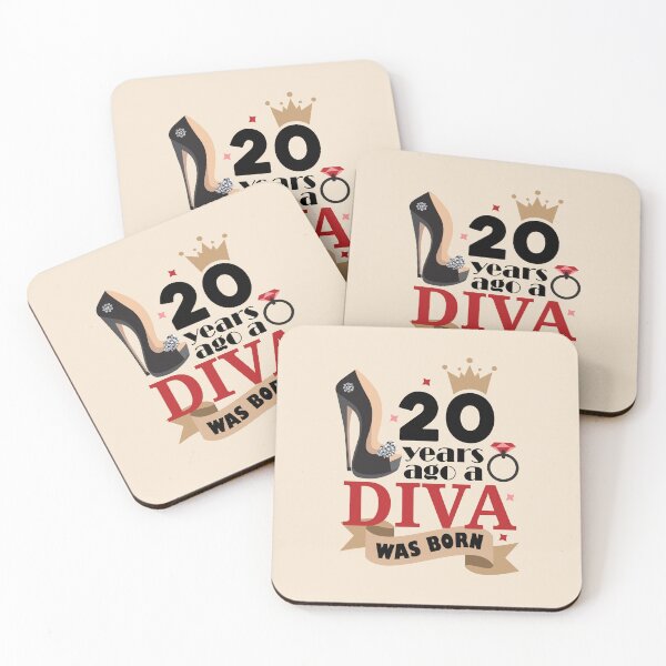 Item preview, 20 Years Ago A Diva Was Born 20th Birthday Typography designed and sold by bolimj.