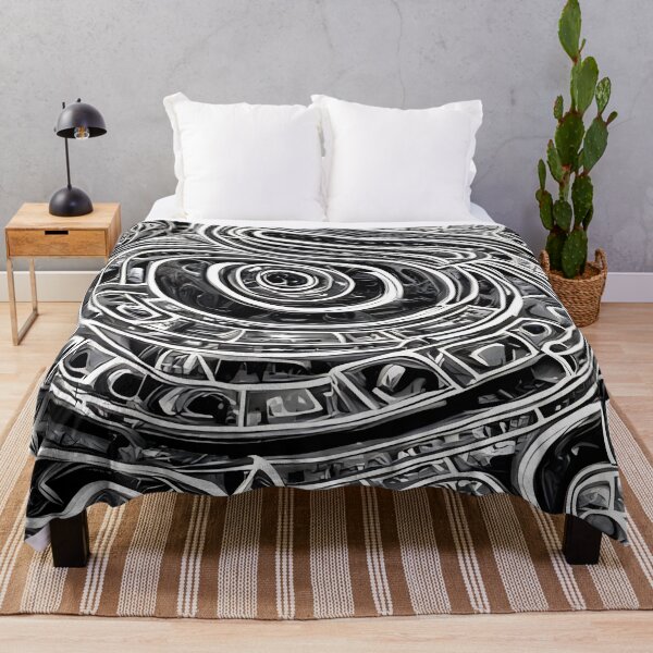 Item preview, Irimazigu Nifidol - Abstract psychedelic black and white painting designed and sold by thecocotouchart.