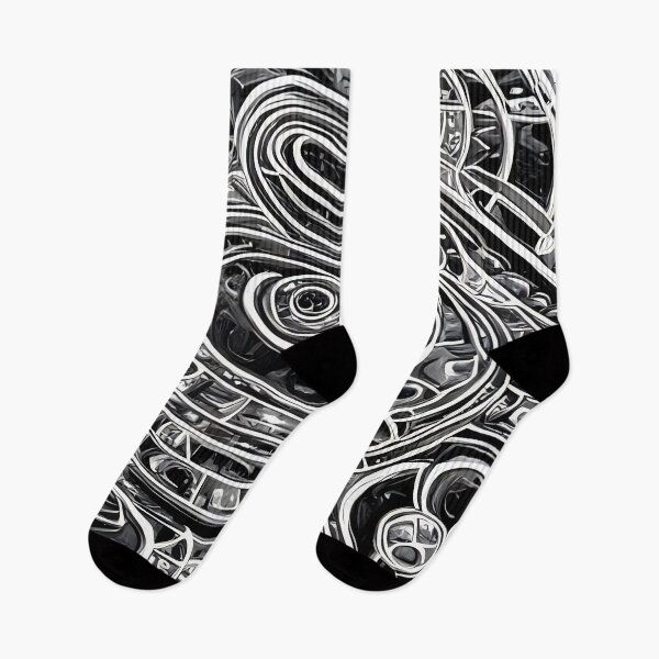 Item preview, Irimazigu Nifidol - Abstract psychedelic black and white painting designed and sold by thecocotouchart.