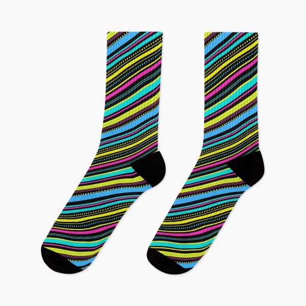 Item preview, Colorful Neon Diagonal Stripes Pattern designed and sold by humnoo.