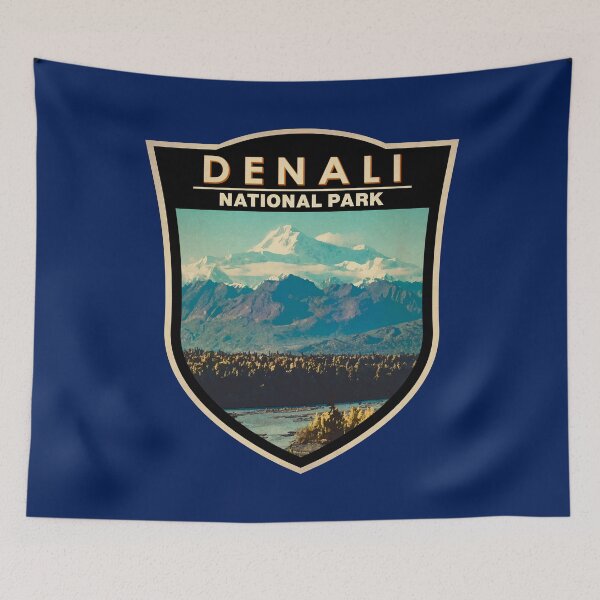 Item preview, Denali National Park Watercolor Badge designed and sold by KrisSidDesigns.