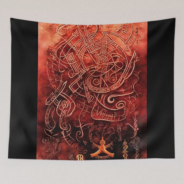Item preview, Alien Arcane Aesthic AiArt Red runes 2 designed and sold by Swabcraft.