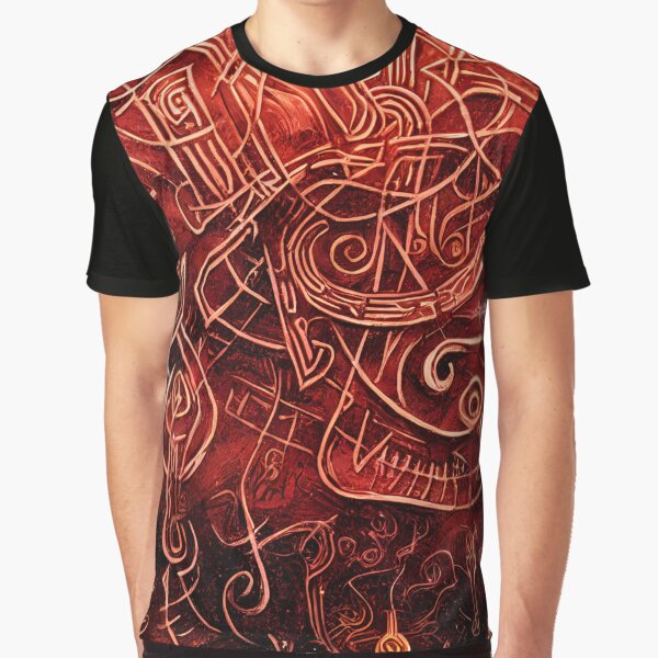 Item preview, Alien Arcane Aesthic AiArt Red runes 2 designed and sold by Swabcraft.