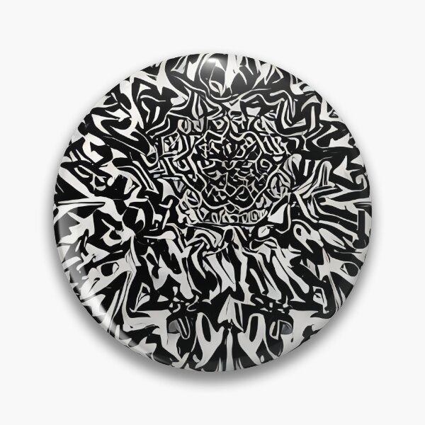 Item preview, Pufafiyas Umumefa - Abstract psychedelic black and white painting designed and sold by thecocotouchart.