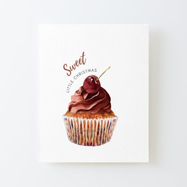 Petit gâteau de Noël sucré Impression montée sur toile