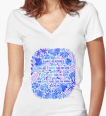 Always Remember – Indigo Palette Women's Fitted V-Neck T-Shirt