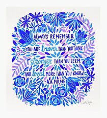 Always Remember – Indigo Palette Photographic Print