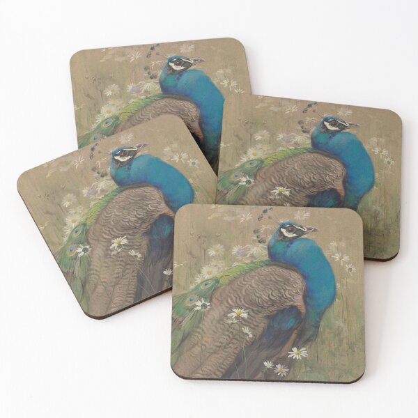 Item preview, A Peacock and Marguerites | Edwin John Alexander | 1899 Animal Art designed and sold by CJET.