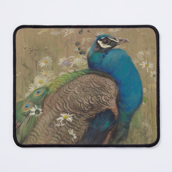 Item preview, A Peacock and Marguerites | Edwin John Alexander | 1899 Animal Art designed and sold by CJET.