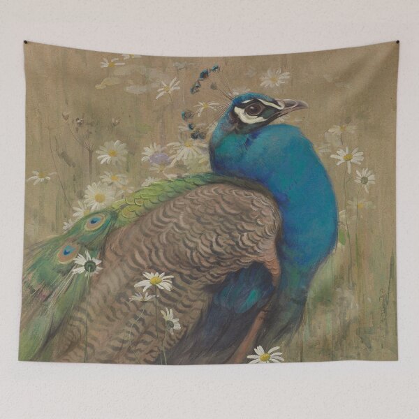 Item preview, A Peacock and Marguerites | Edwin John Alexander | 1899 Animal Art designed and sold by CJET.