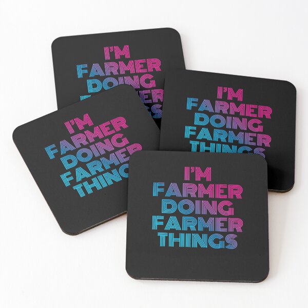 Item preview, I'm Farmer Doing Farmer Things Retro Neon designed and sold by SVPOD.