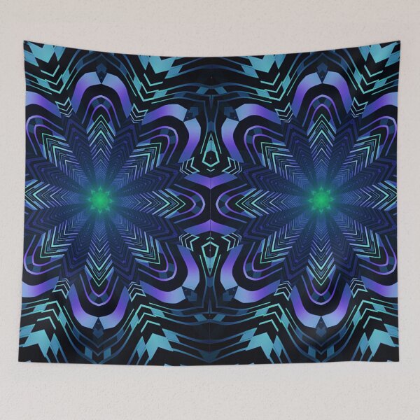 Item preview, Abstract Blue Floral Paint designed and sold by adoredigitals.