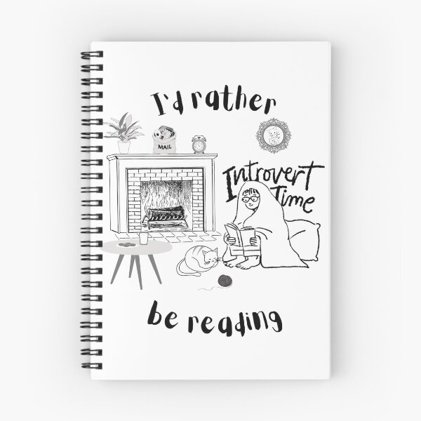 Aperçu de l'œuvre Je préfère lire le temps introverti créée et vendue par Stephs-Sarcasm.