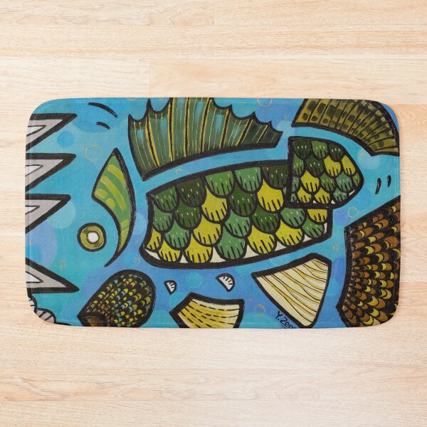 Item preview, Abstract freshwater fish Walleye oil painting designed and sold by Yue Zeng Art Studio.