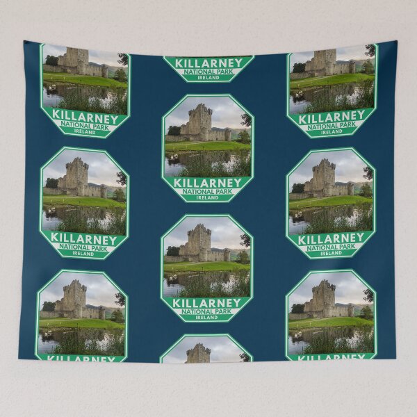 Item preview, Killarney National Park Ireland Ross Castle Emblem designed and sold by KrisSidDesigns.