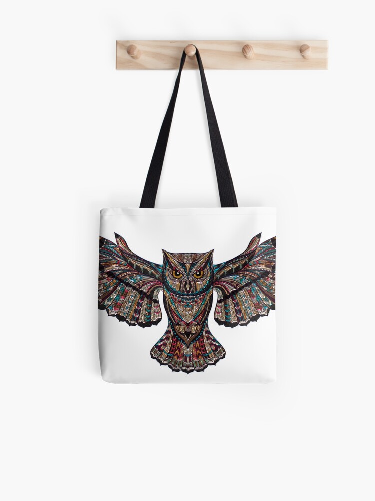 Dessin De Hibou Mandala Tote Bag