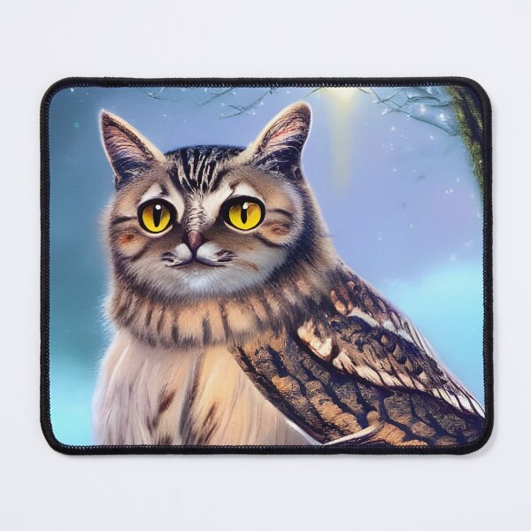 Item preview, CAT-OWL Catowl with Owl Friend Beautiful Winterscape designed and sold by DanTheManDan.