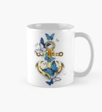 Anker mit Schmetterlingen Morpho Tasse