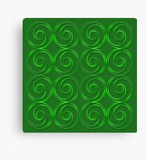 Abstract circles green 3D texture. Canvas Print