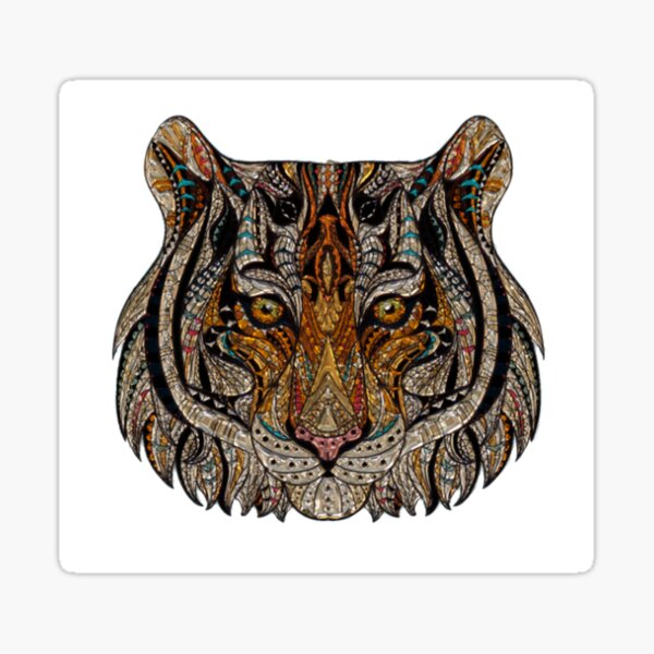 Artikelvorschau, Tiger-Mandala-Kunst entworfen und verkauft von GG7787.