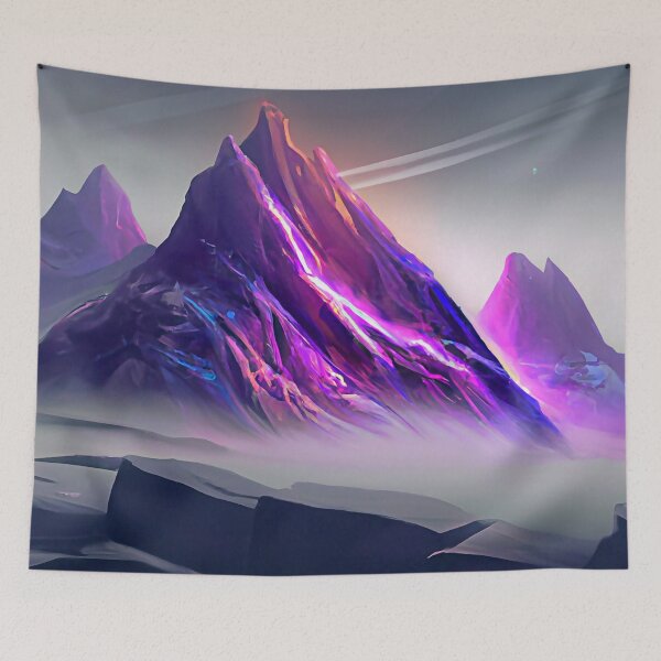 Item preview, Synthwave mountains on the space designed and sold by vectrus.