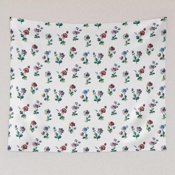 Item preview, Flower pattern 18th century inspiration designed and sold by Abellion.
