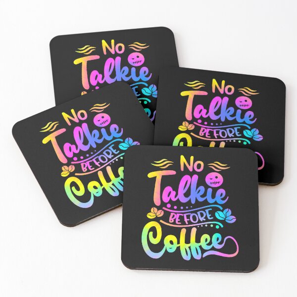 Item preview, No Talkie Before Coffee designed and sold by MythicalSticker.