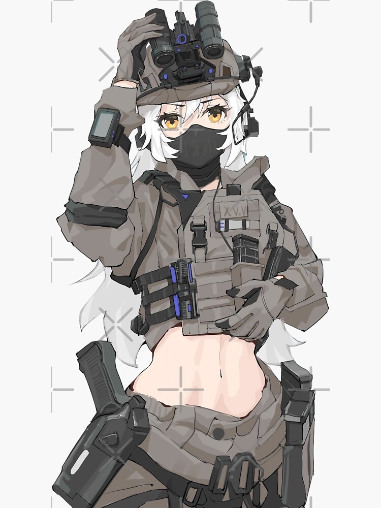 Anime Girl Soldier Rifle 4K Wallpaper iPhone HD Phone #2691m