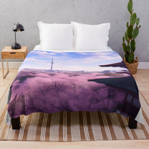 Item preview, Cherry Blossom Shanghai Skyline designed and sold by DesignerKin.