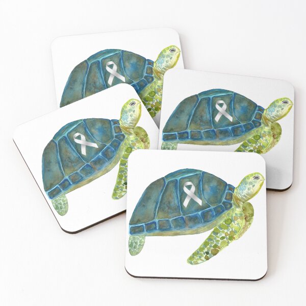 Item preview, Sea turtle raising awareness for lung cancer designed and sold by Sherryjh.