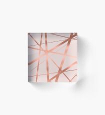 Rosa und Kupfer Luxe Acrylblock