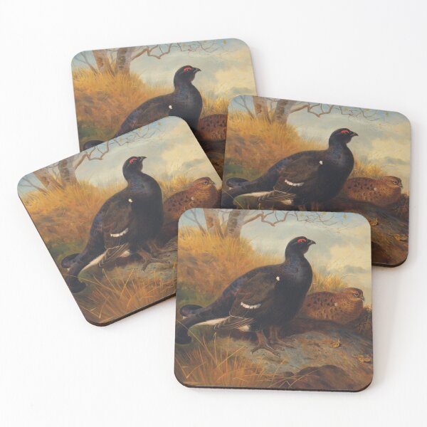 Item preview, Blackgame on a Rocky Outcrop, with a Loch Beyond | Archibald Thorburn | Bird Art designed and sold by CJET.