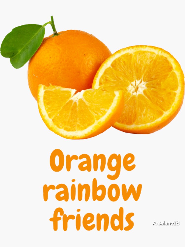 Orange rainbow friends Sticker for Sale by Arsalane13