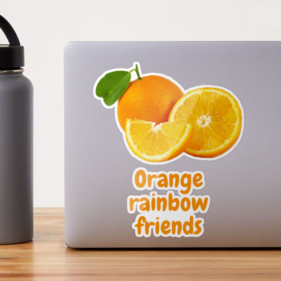 Orange Rainbow Friend  Sticker for Sale by shifflette1