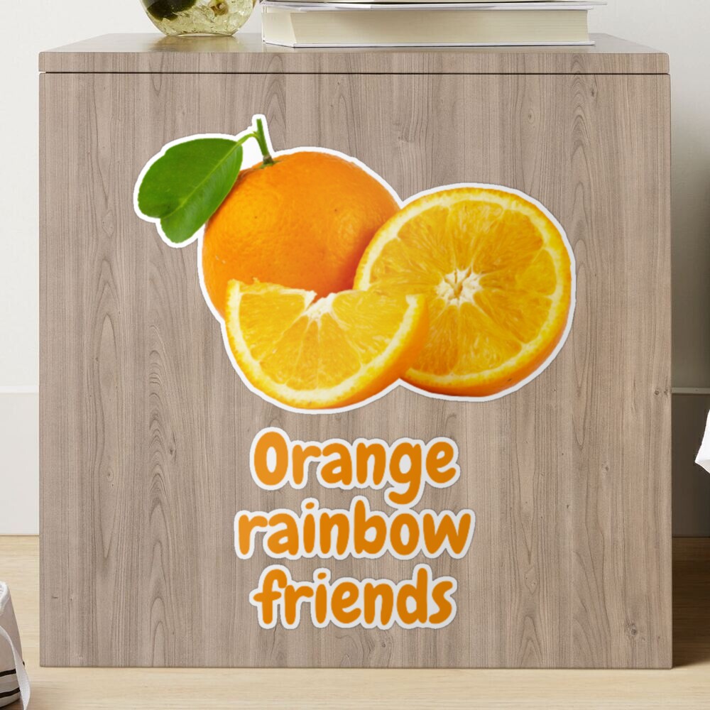 Orange rainbow friends Sticker for Sale by Arsalane13