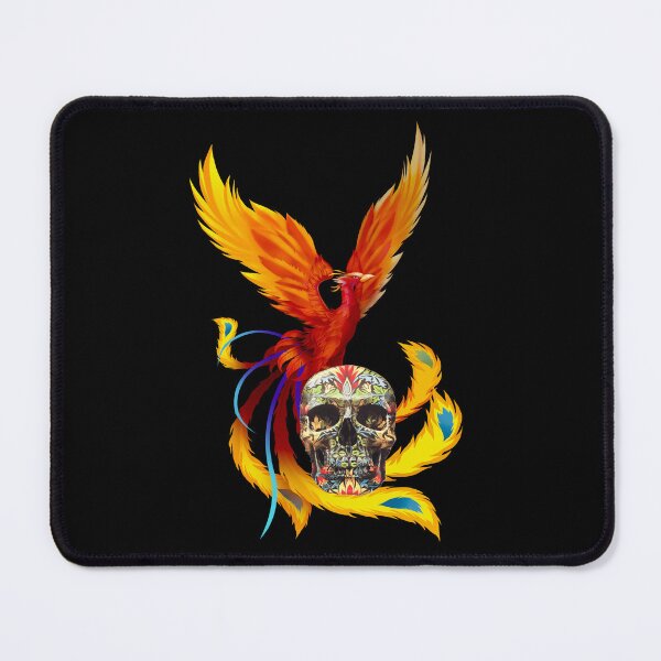 Item preview, Fire Phoenix And Day Of The Dead Sugar Skull designed and sold by Atteestude.