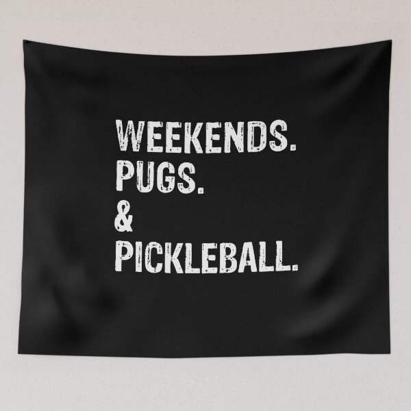 Item preview, Weekends Pugs and Pickleball Funny Pug Gift  designed and sold by Guarddogdrive.