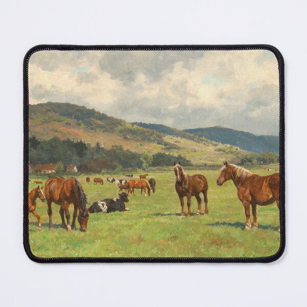 Item preview, Horses in the Paddock | Georg Carl Koch | 1930 Animal Art designed and sold by CJET.