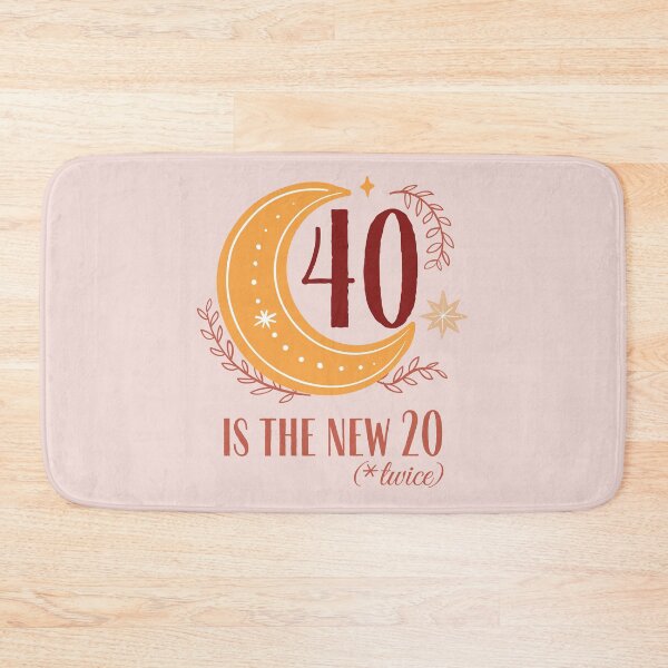 Item preview, 40 Is The New 20 (x twice) 40th Birthday Typography designed and sold by bolimj.