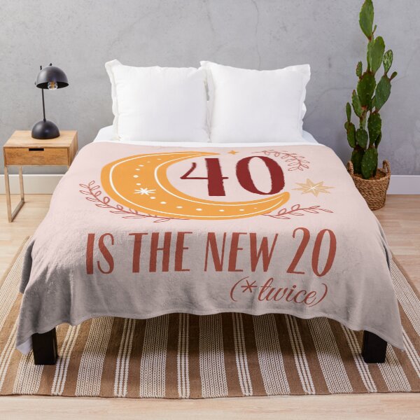 Item preview, 40 Is The New 20 (x twice) 40th Birthday Typography designed and sold by bolimj.
