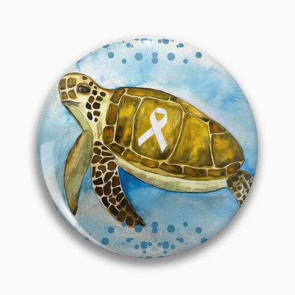Item preview, Sea turtle spreading awareness for lung cancer designed and sold by Sherryjh.