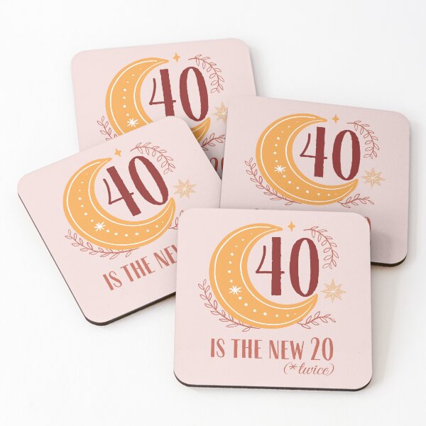 Item preview, 40 Is The New 20 (x twice) 40th Birthday Typography designed and sold by bolimj.