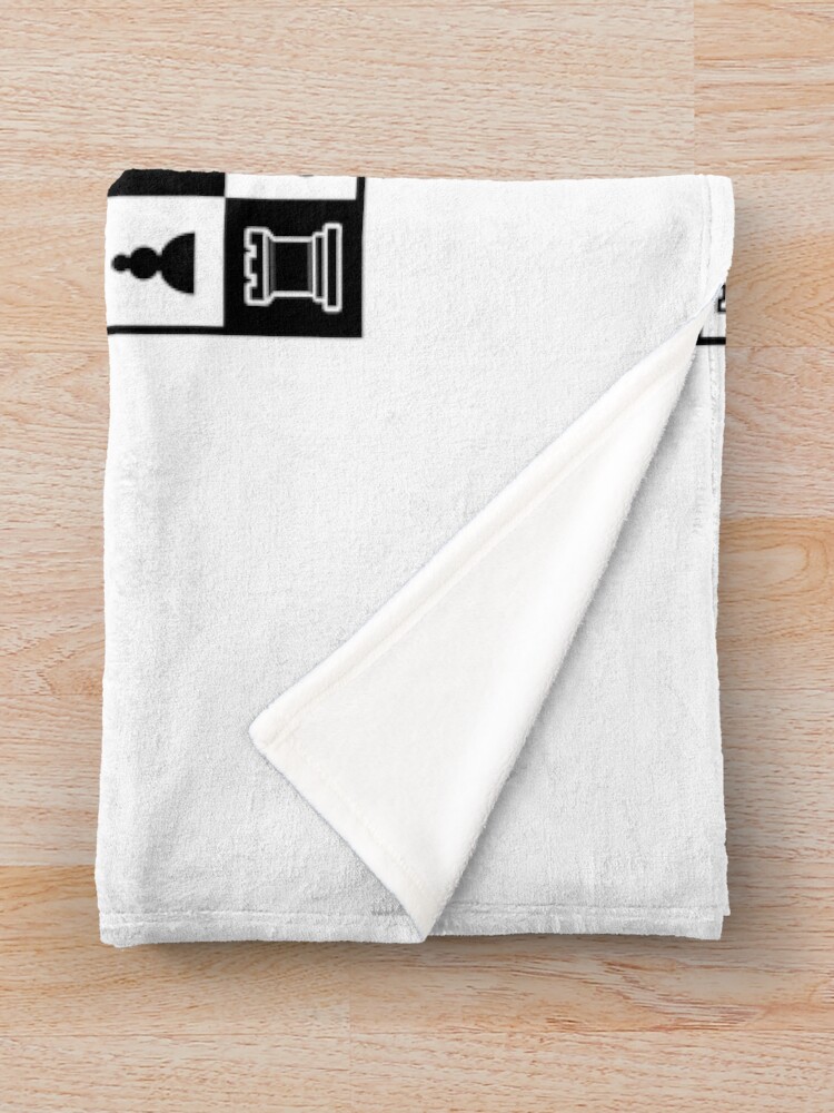 Alternate view of Chess Board Throw Blanket