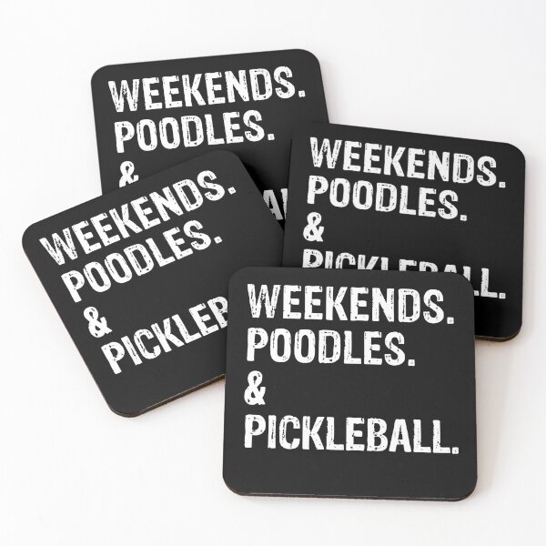 Item preview, Weekends Poodles and Pickleball Funny Dog Gift  designed and sold by Guarddogdrive.