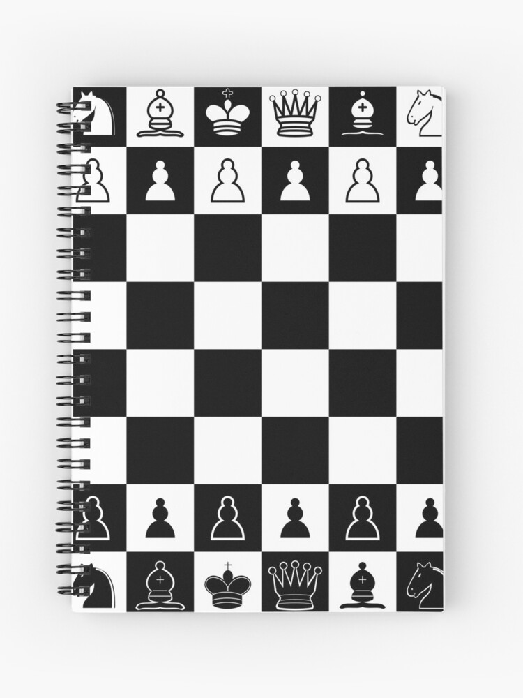 Cuaderno de espiral «Tablero de ajedrez» de TLTextiles | Redbubble