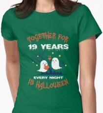 Halloween Shirt For Wife/Husband On 19th Anniversary. Women's Fitted T-Shirt