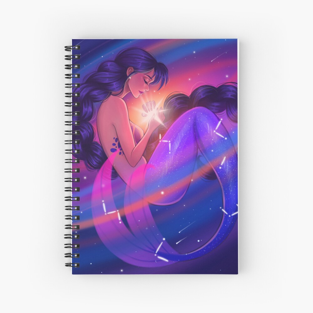Galaxy Mermaid Spiral Notebook